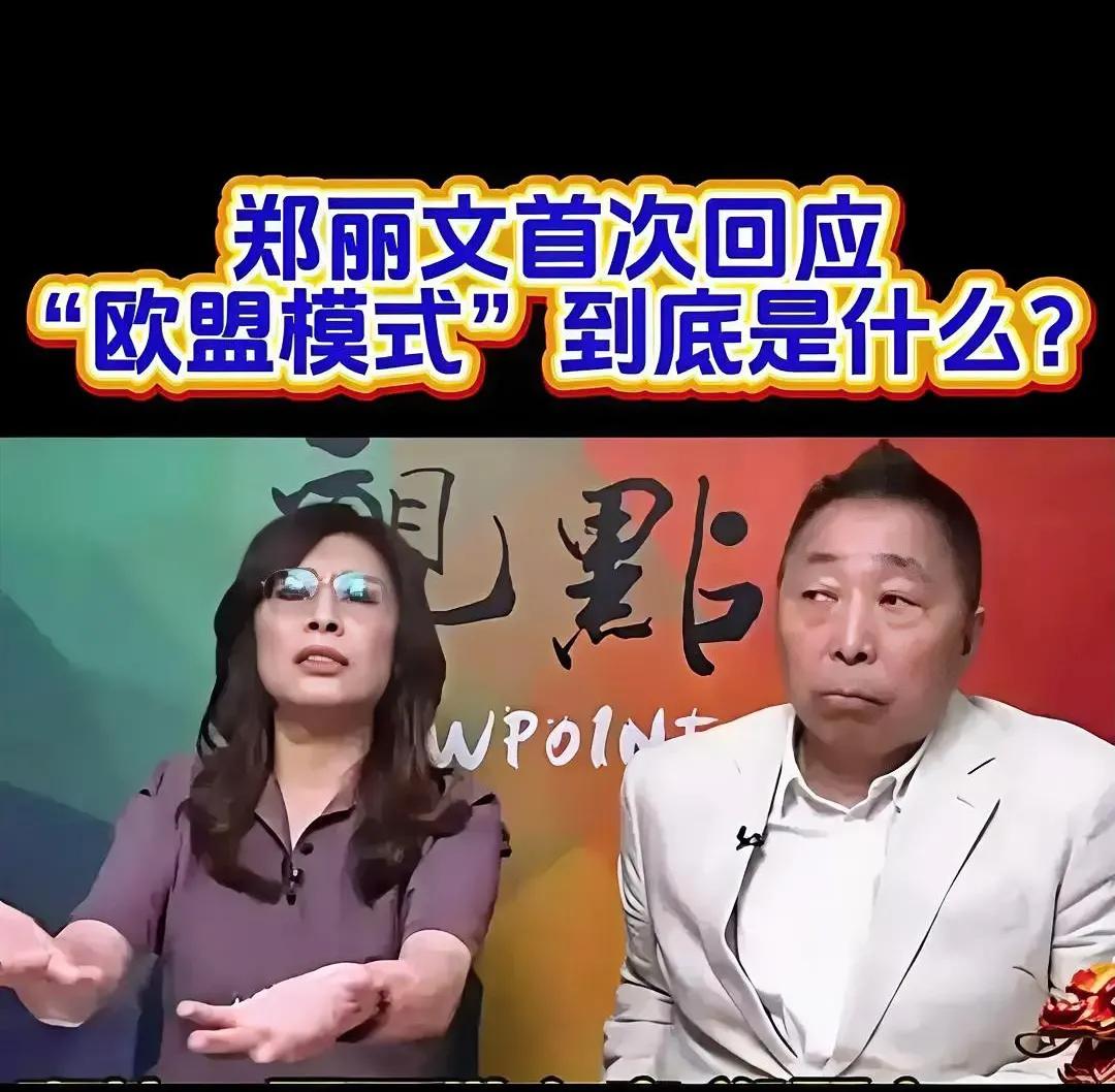 郑丽文又出来说话了！
专门回应之前提的所谓“欧盟模式”，说两岸缺常态化协商平台，