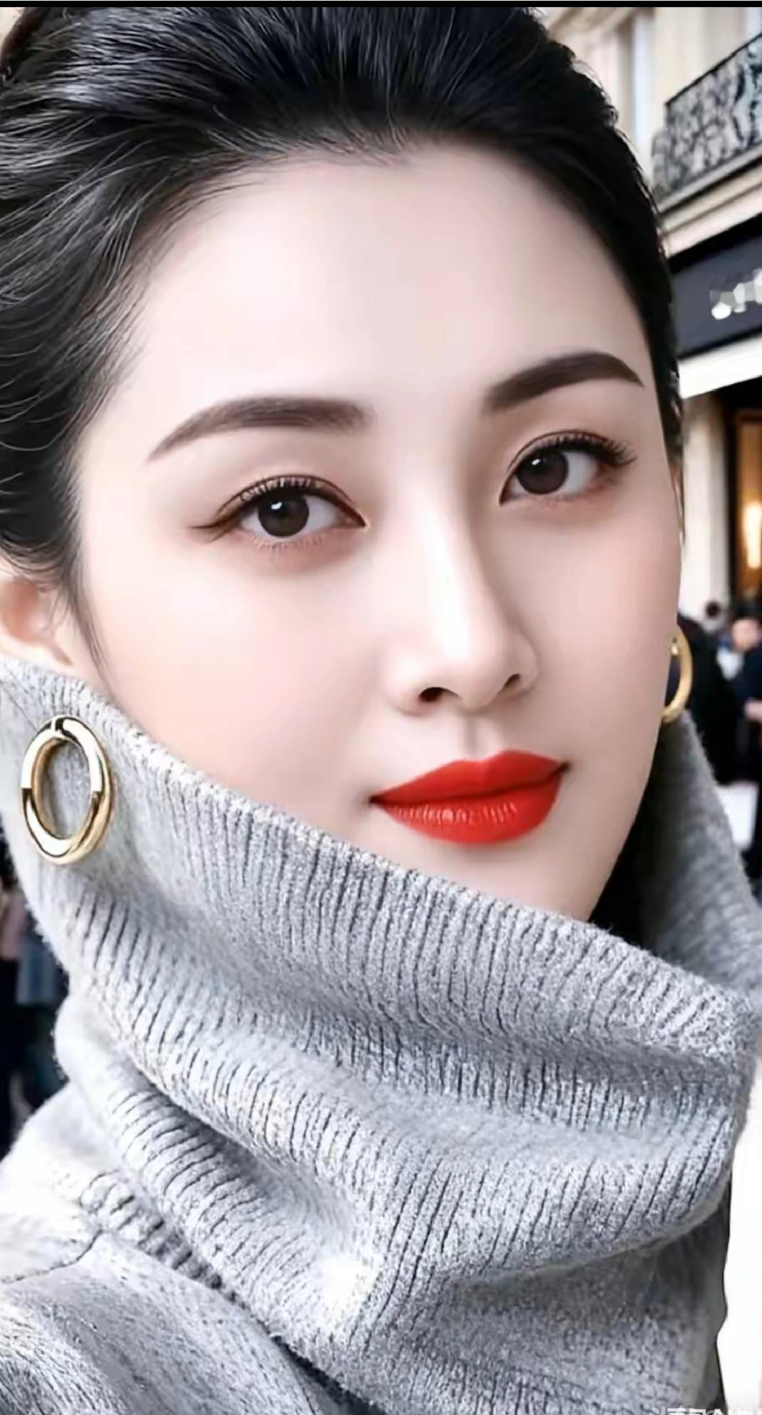 疑是仙女降凡尘，
貌美如花像玉人。