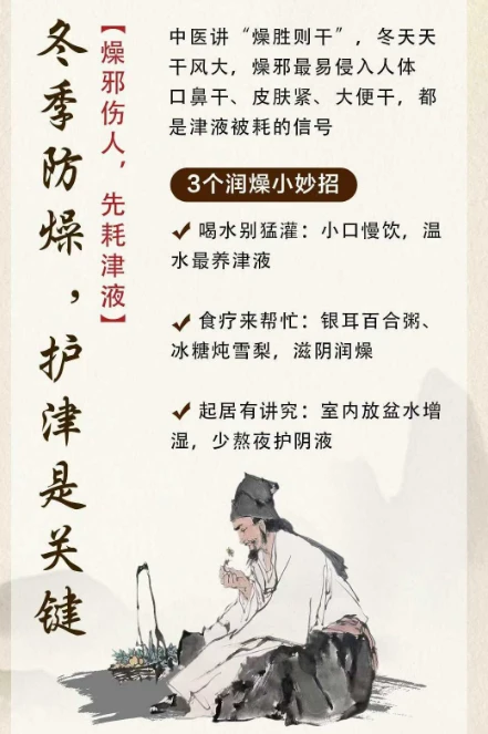 冬季防燥，护津是关键