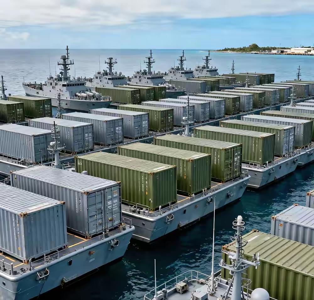 导弹集装箱船一出来，美国已经愁的慌，因为它知道，一旦战时，这种船以我国占据全球半