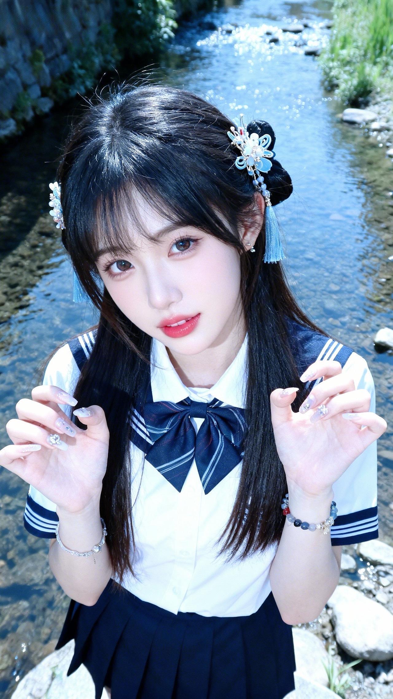 清纯女神 美女 时尚拍摄 爱了爱了 jk穿搭