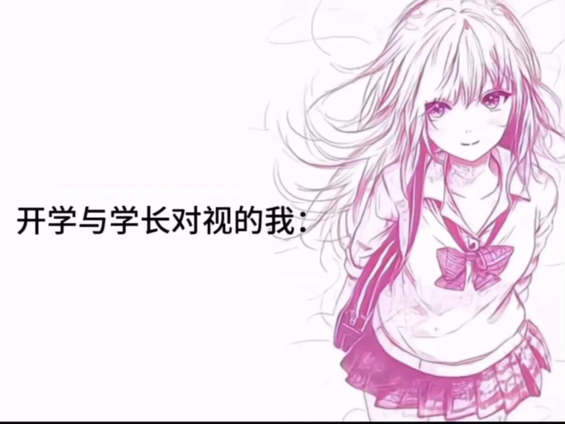 开学和学长对视的我