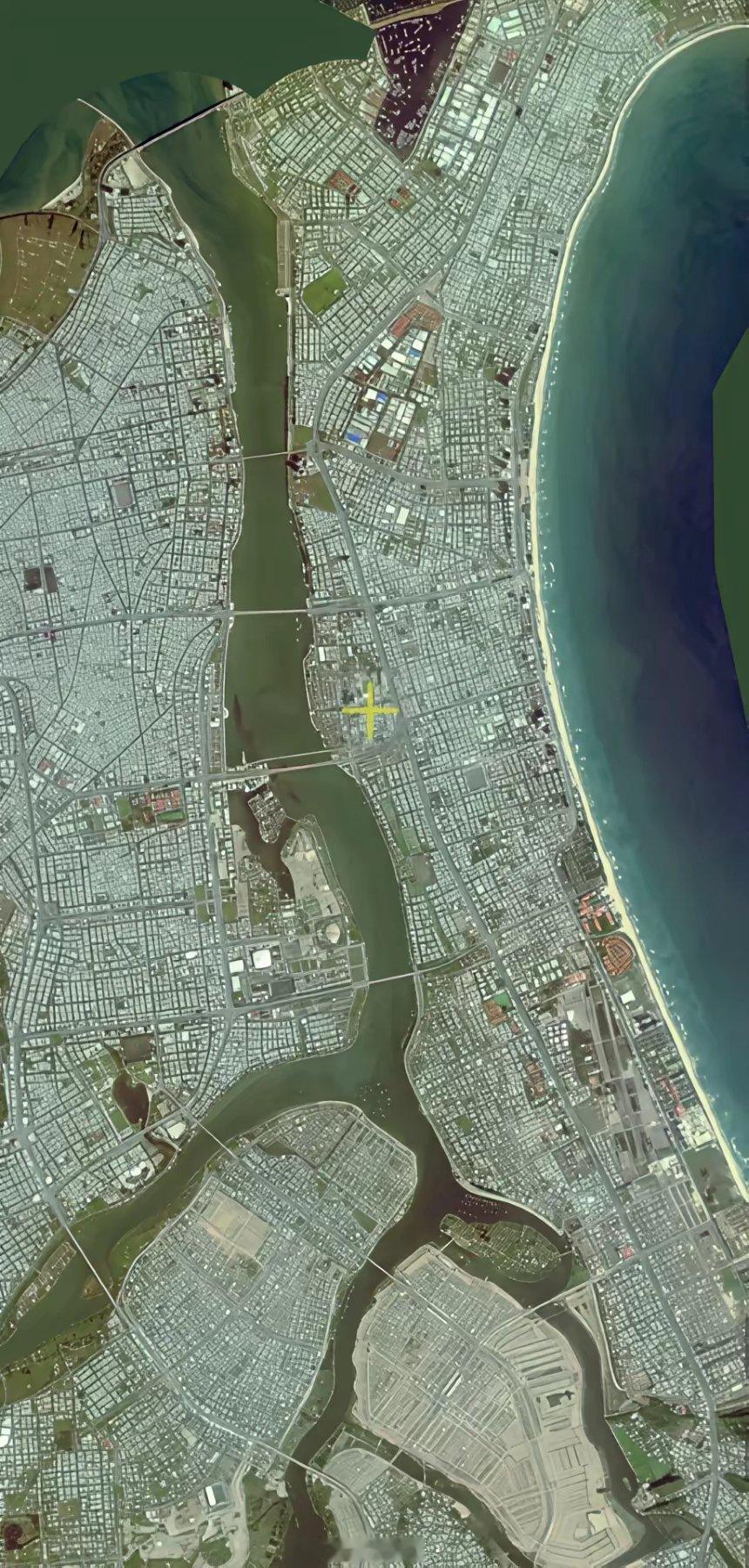 网上的越南岘港的城市建设几乎要打趴国内的沿海城市，好奇卫星地图一看（图一），真是