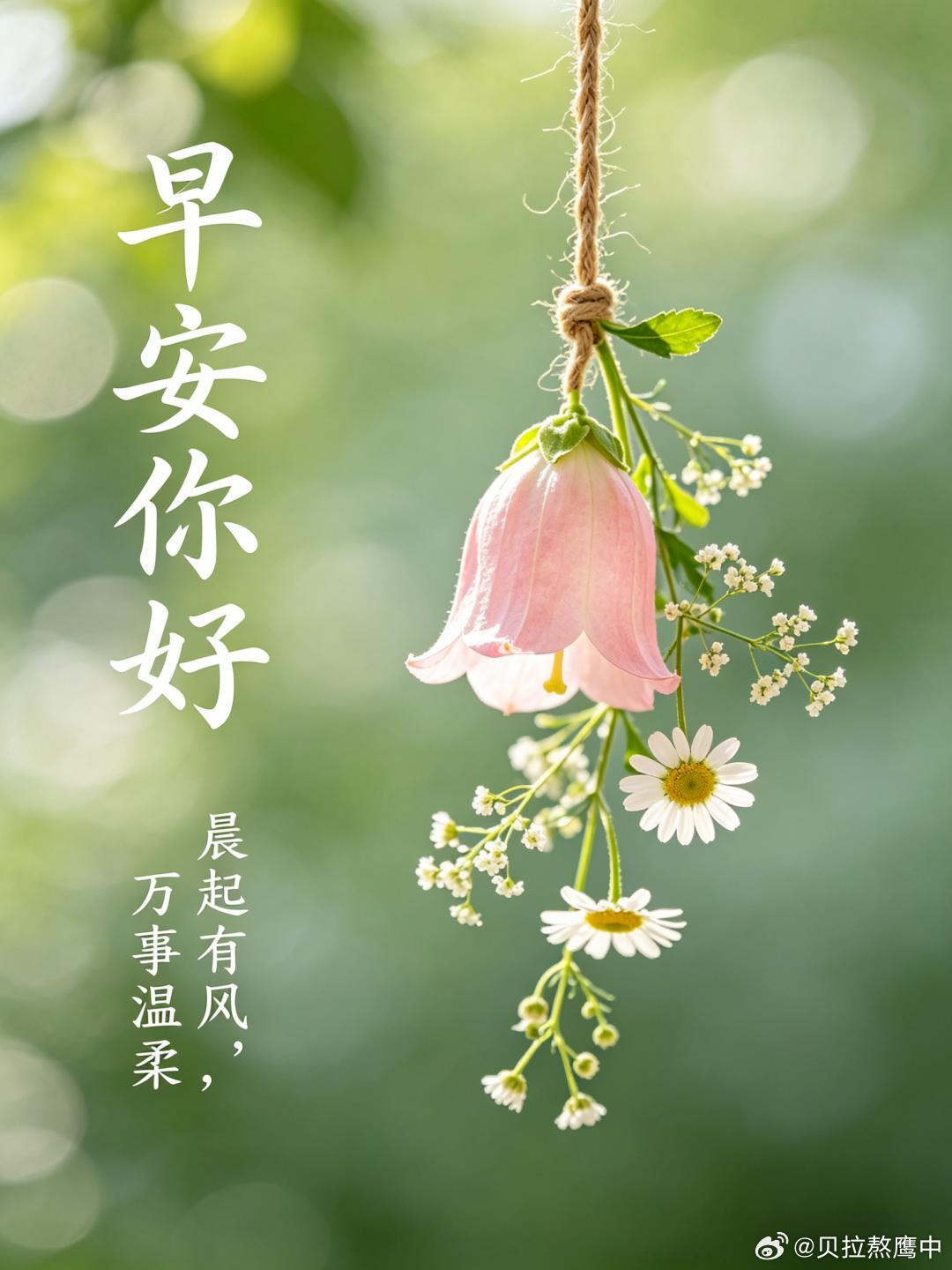 早安 人生最治愈的三句话：“慢慢来”“没关系”“都会好”；朝朝暮暮，岁岁年年，新