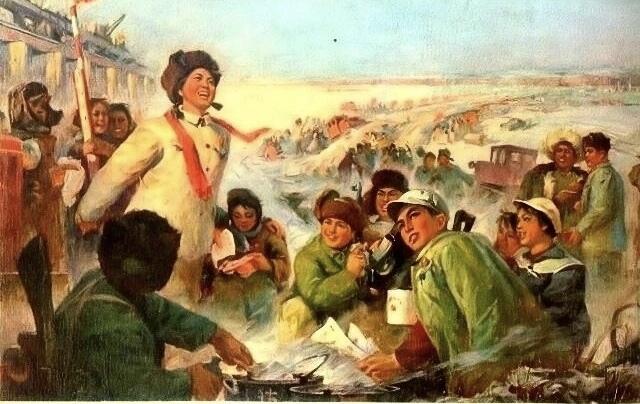 ＃红色文化＃
宣传画欣赏：
   《振奋人心》