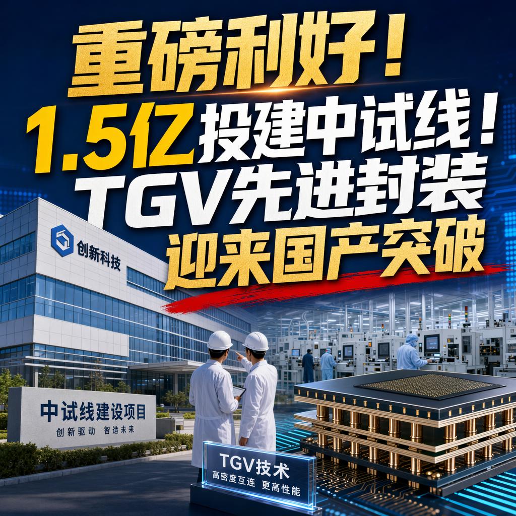 很多人以为TGV玻璃封装还是海外巨头的专属游戏，国产厂商只能跟在后面看热闹。
但