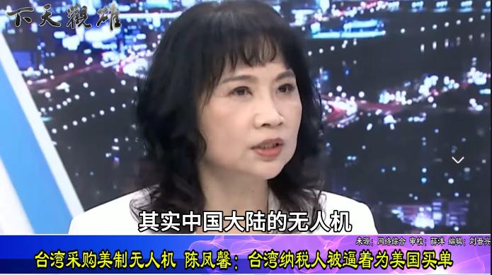 陈凤馨告诫岛内蓝绿白政客，别成天吆喝购买多少架无人机，请问天下还有谁的无人机比中