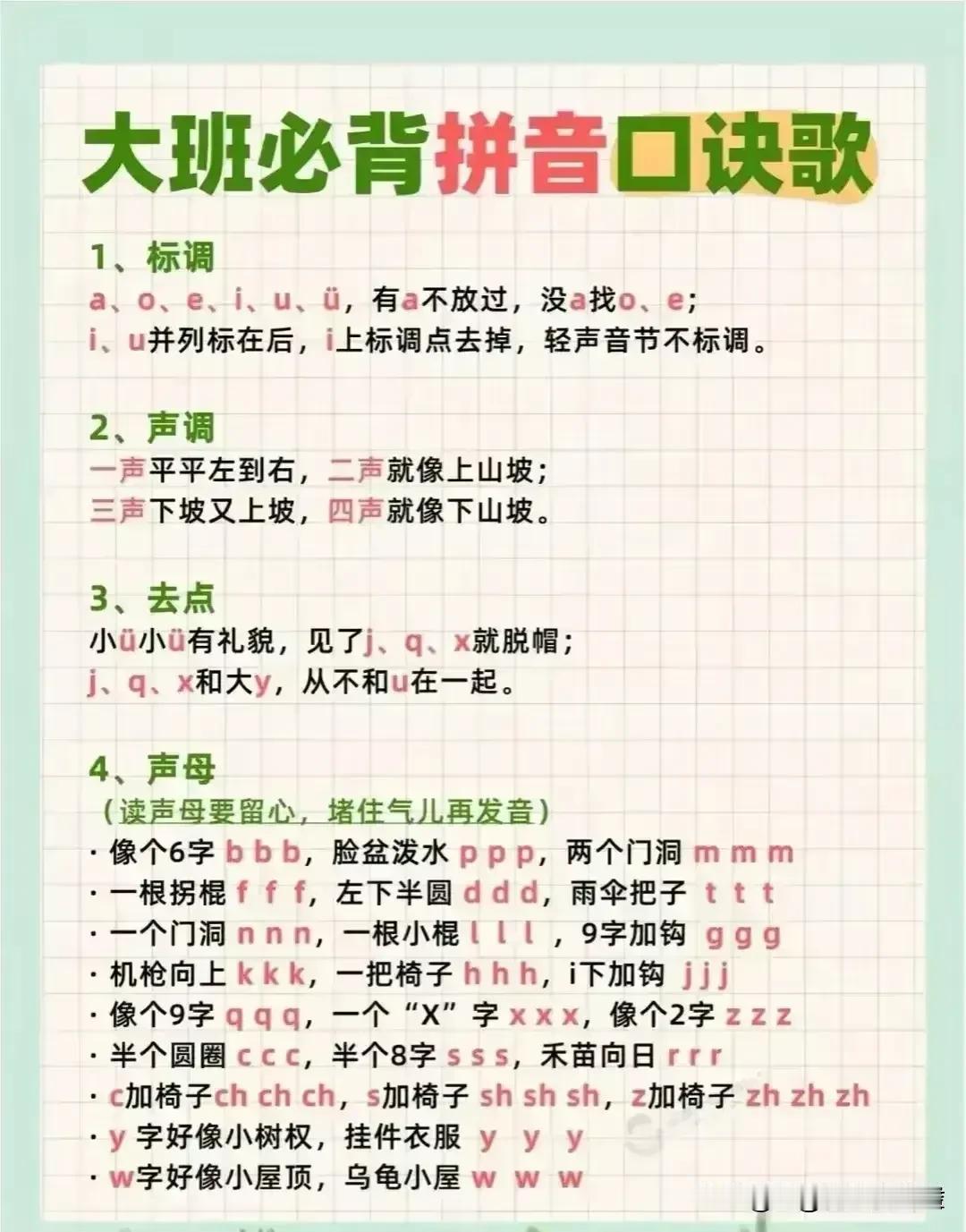 万万没想到，学拼音也是有口诀歌的！简直太适合孩子打拼音基础了。据说一位衡水10年