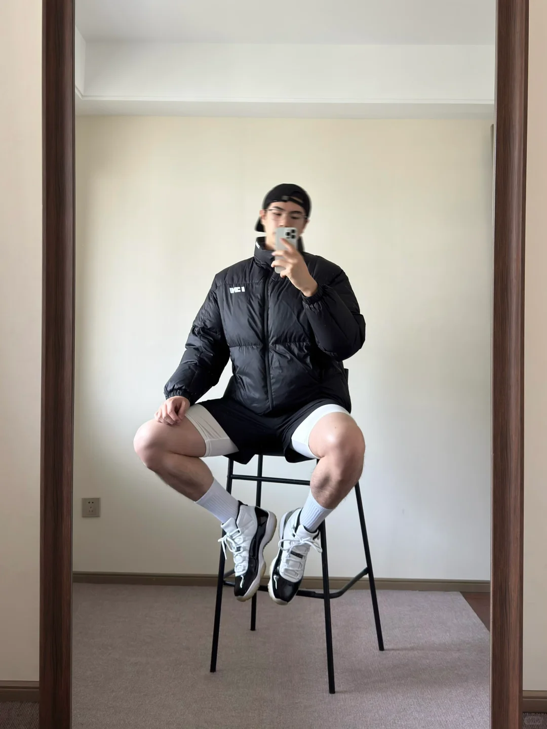 ootd 羽绒服➕短裤 冬天也要好好运动
