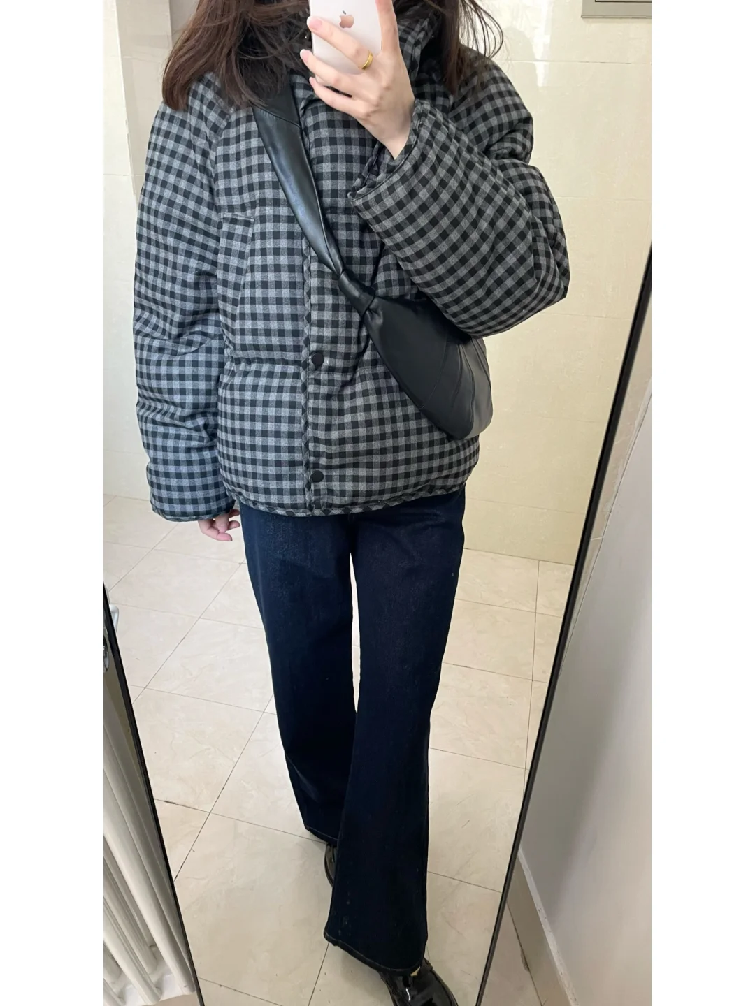 今天穿什么/格纹毛呢羽绒服