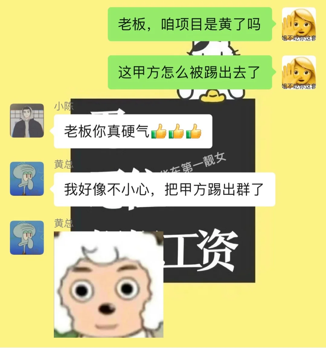 当我老板不小心把甲方踢出群了