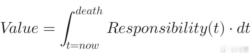 利用最近复习的积分概念，我将我的存在价值写成了一个积分公式。拒绝极限，拒绝未来函