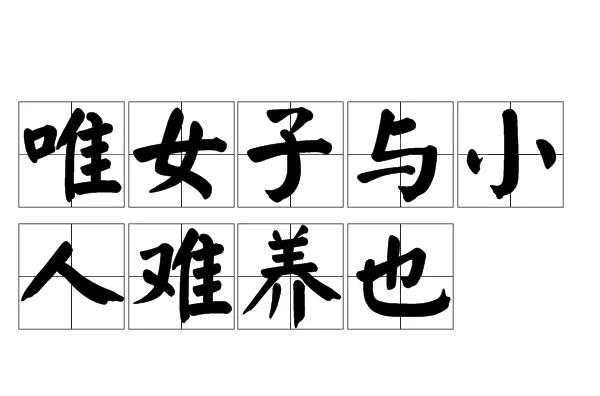 “唯女子与小人为难养也，近之则不逊，远之则怨。”——《论语·第十七章·阳货篇》