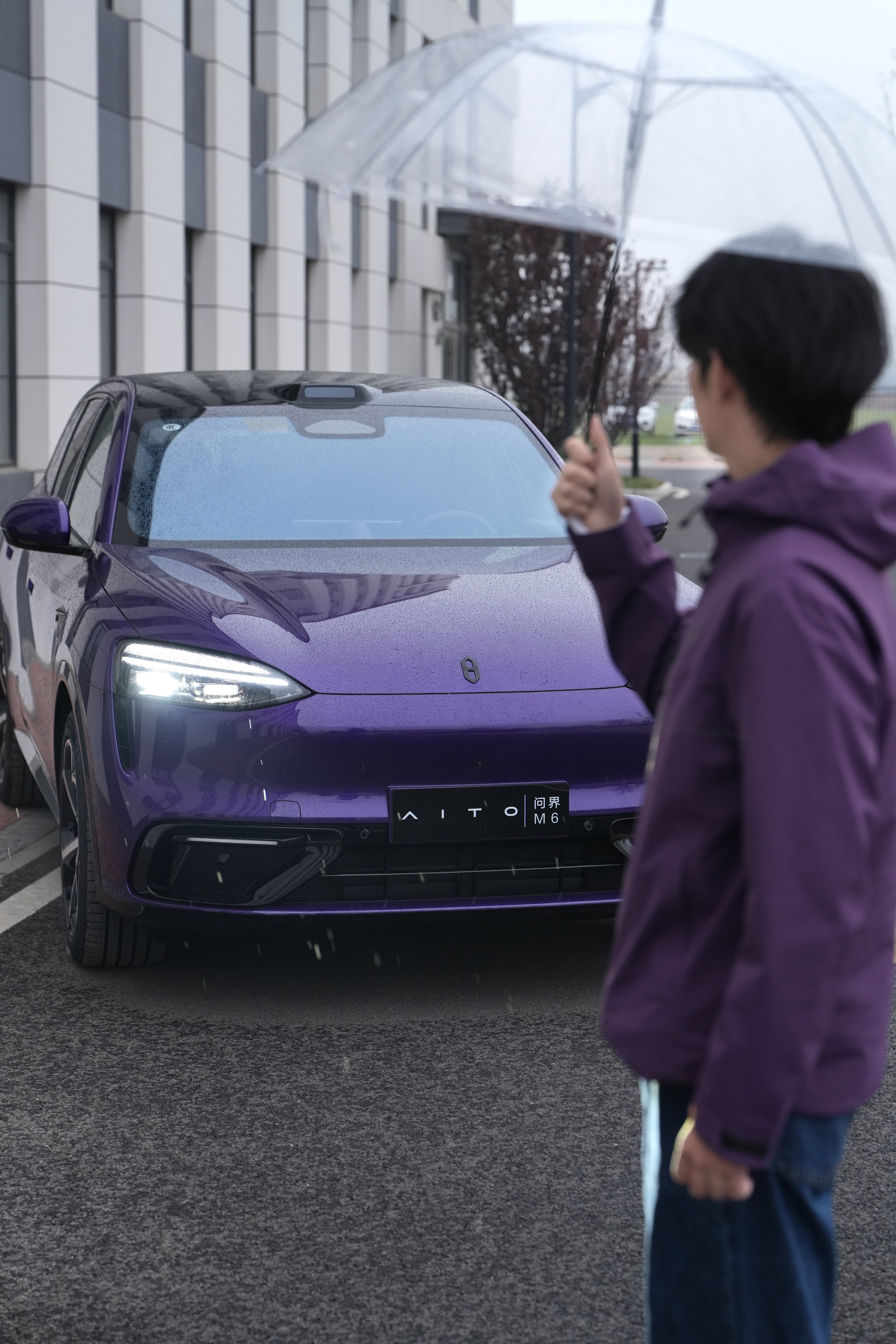 紫色M6加黑曜套件，酷。