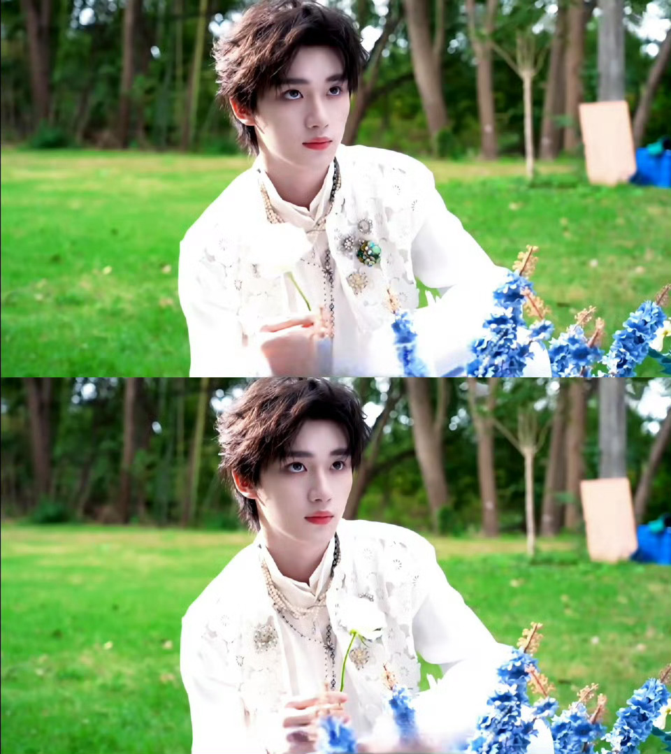 丁程鑫人间cpb越夜越美丽丁程鑫粉T绿色格子衫造型 丁程鑫人间cpb越夜越美丽，