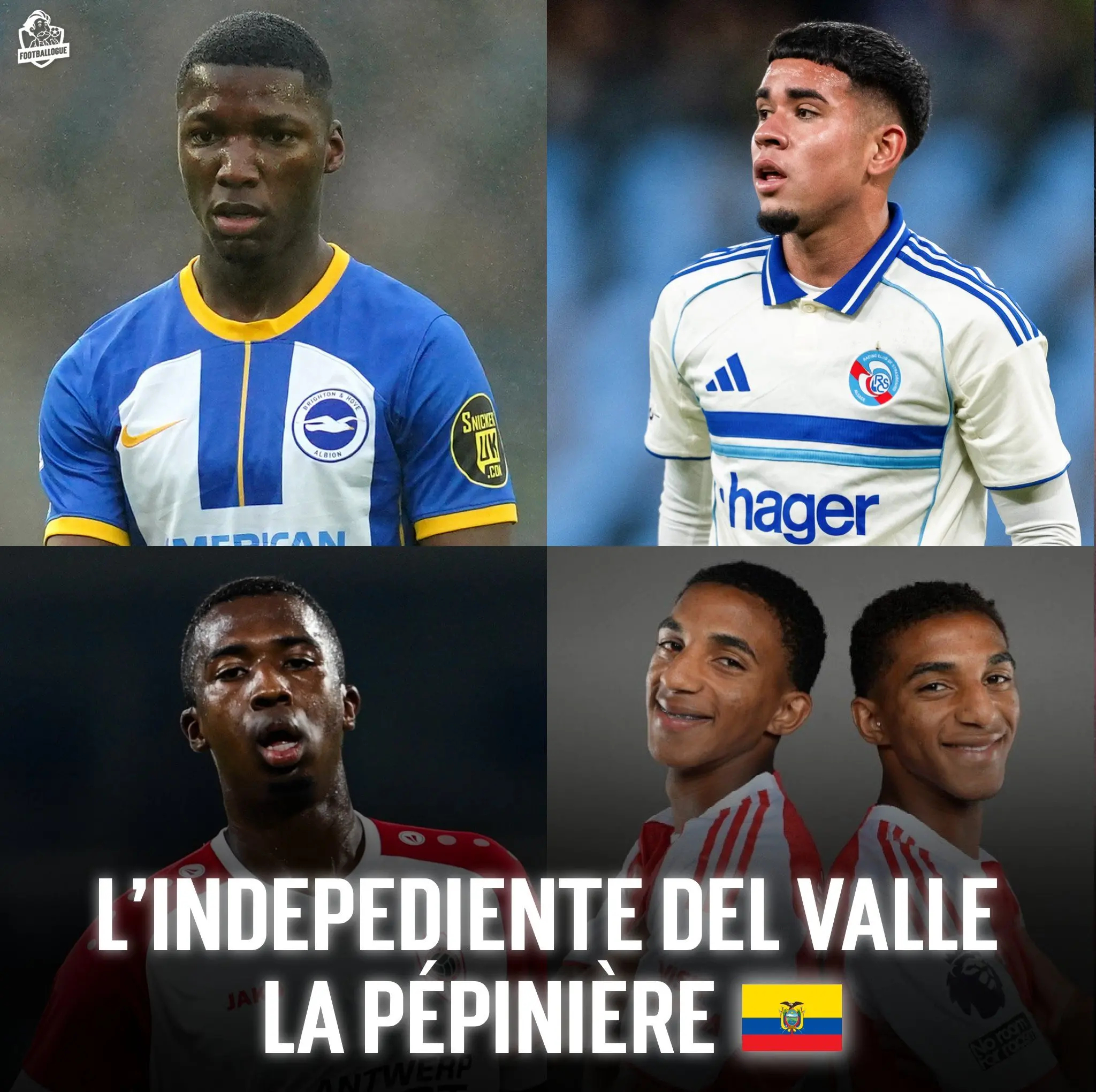 近年来，厄瓜多尔独立队出售的青年才俊数量简直惊人！👉 凯塞多（转会布莱顿，28