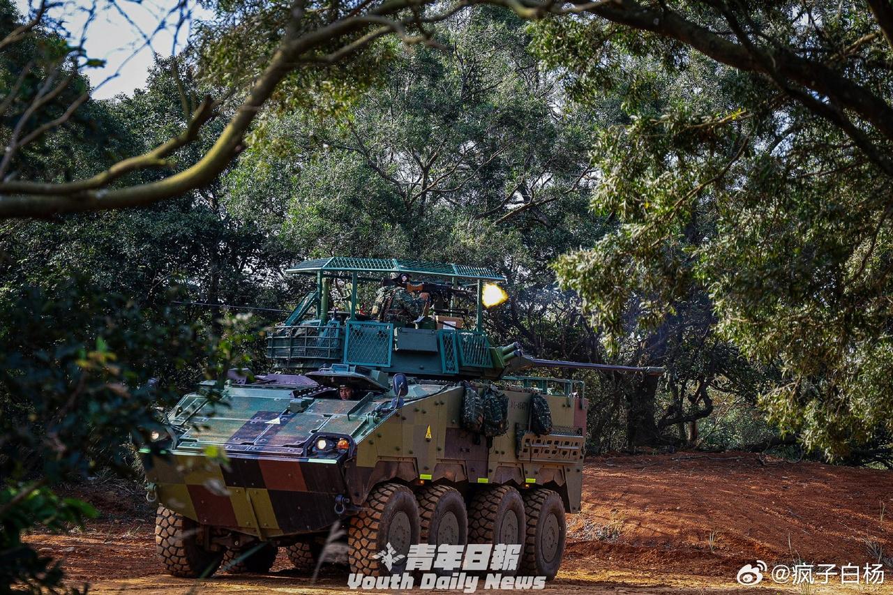 对岸也开始加篷了！伪台陆军开始为其CM-34“云豹”装甲车配备防无人机网
CM-
