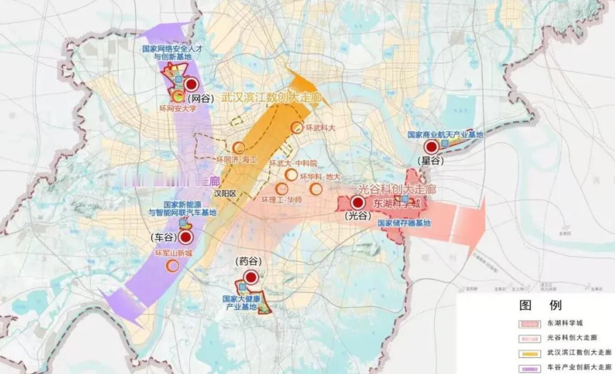 武汉产业已经形成“五谷丰登”，即“车谷”、“光谷”、“网谷”、“药谷”、“星谷”