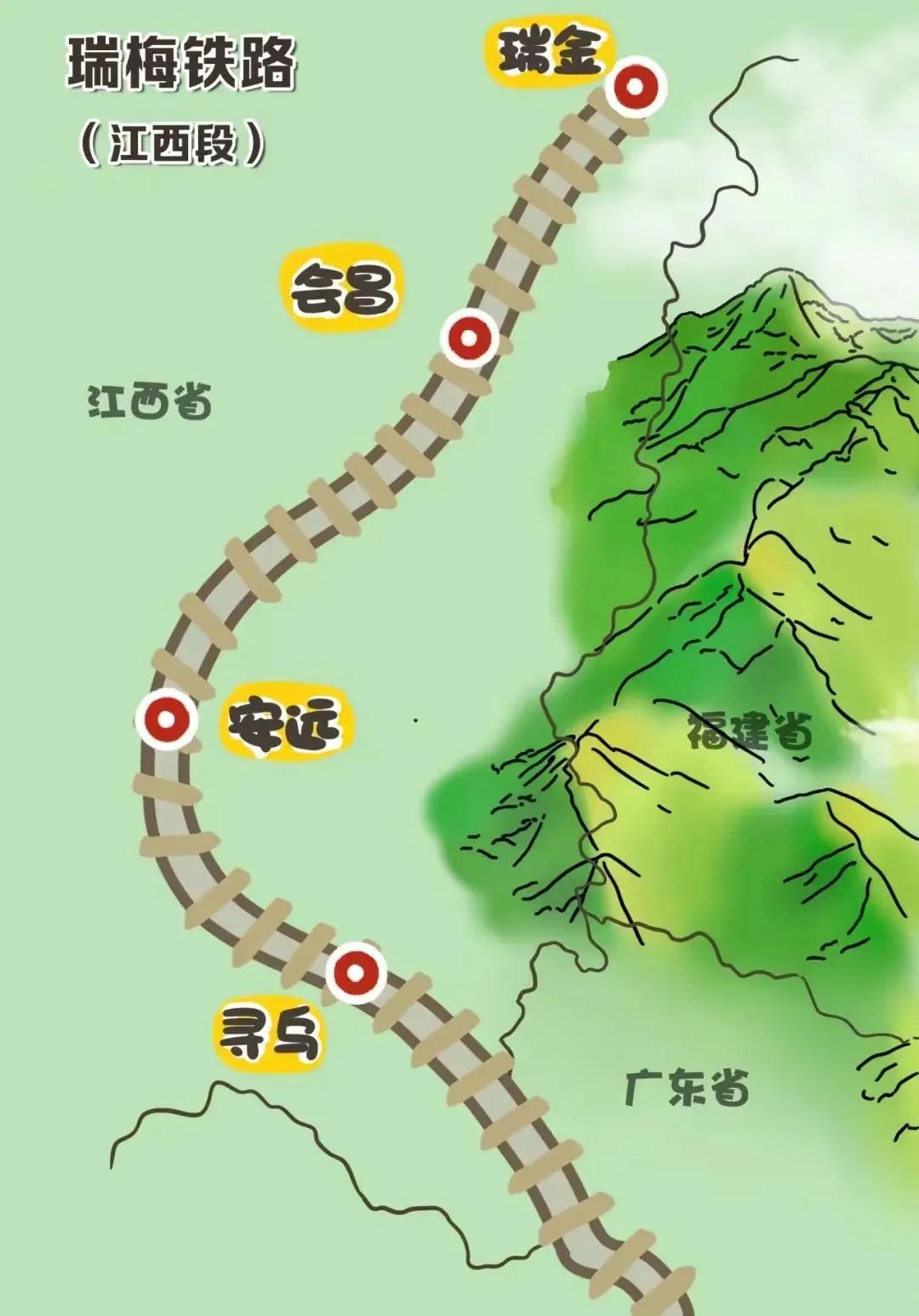 崇山峻岭的江西边界线上的城市，寻乌、安远要通火车了。
新中国成立了77年，终于等