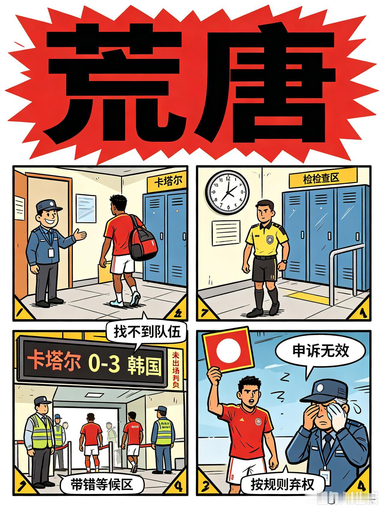 【荒唐！卡塔尔队冤不冤】
亚运会开赛以来，组织工作各种奇葩失误不断，导致多支代表