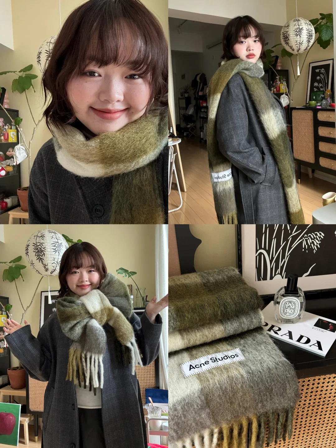新发型和新围巾适配度📸“Fitcheck一下…