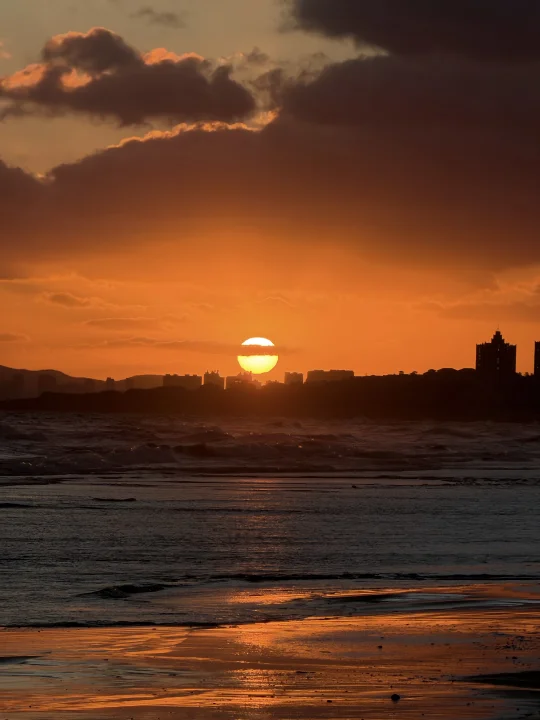 烟台海边日出Live实况（11.2号）美丽冻人