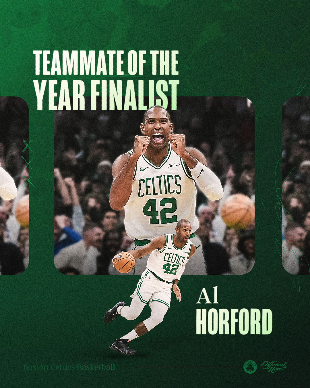 凯尔特人国度 祝贺波士顿凯尔特人队球员Al Horford入围本赛季联盟【 最佳