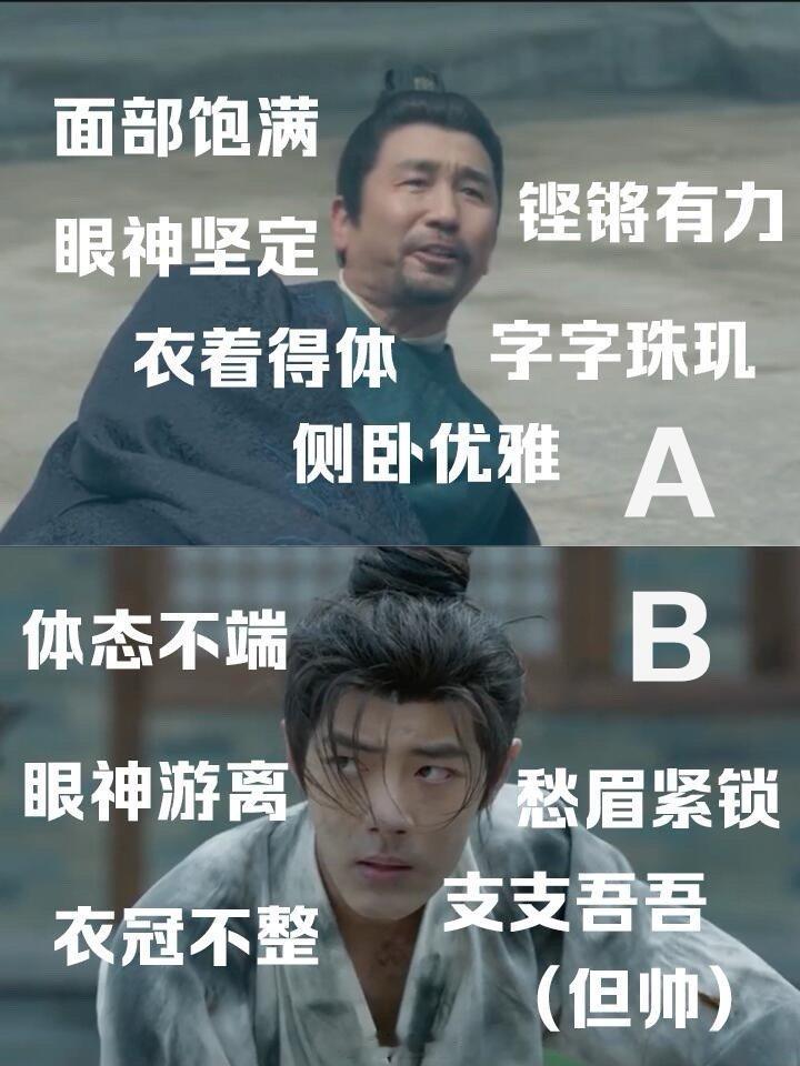 你是平津侯，请凭脸从AB两人中找出要害你的你是顶级侦探皮筋猴，现你面前有两名嫌疑