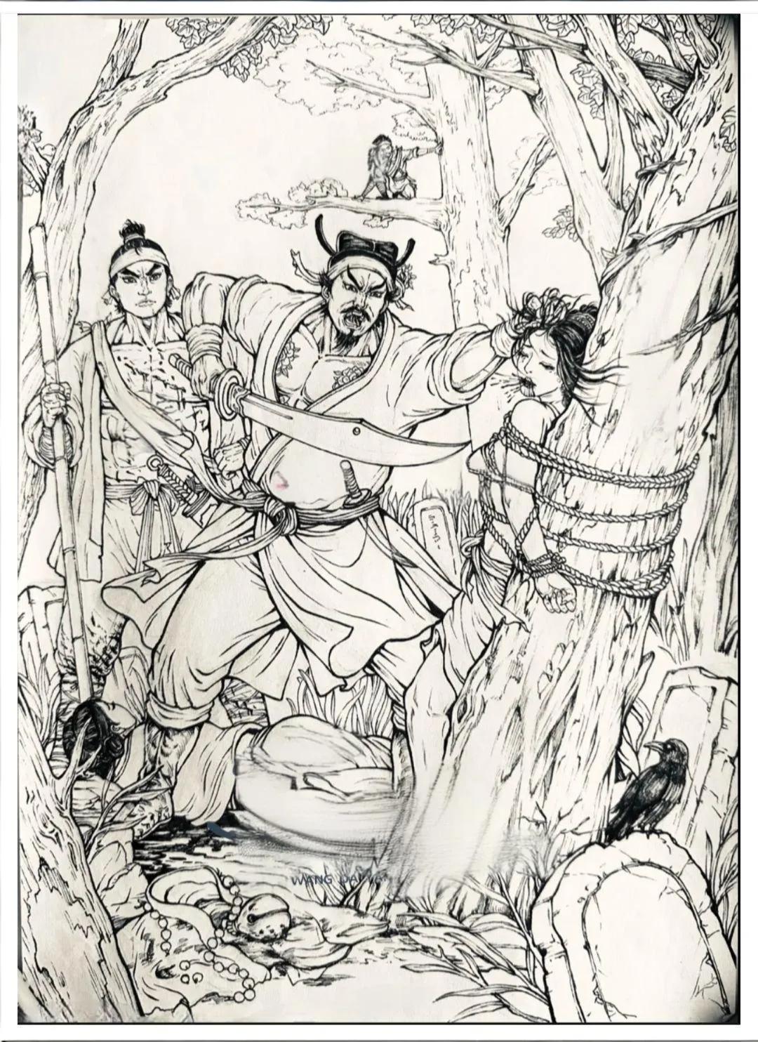 这幅插图是哪部名著中的哪个名场面？