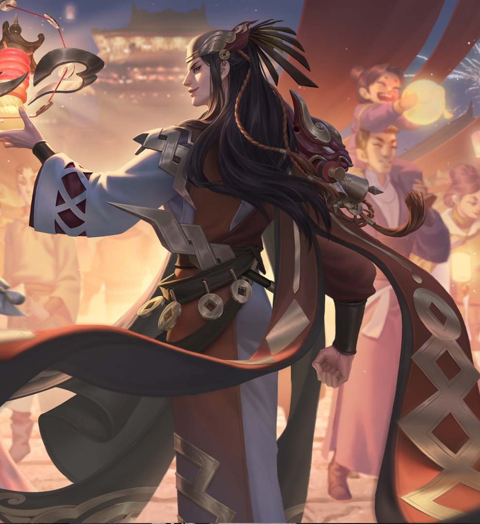 峡谷其实早就有套墨染江湖了。王者荣耀 游戏彩蛋