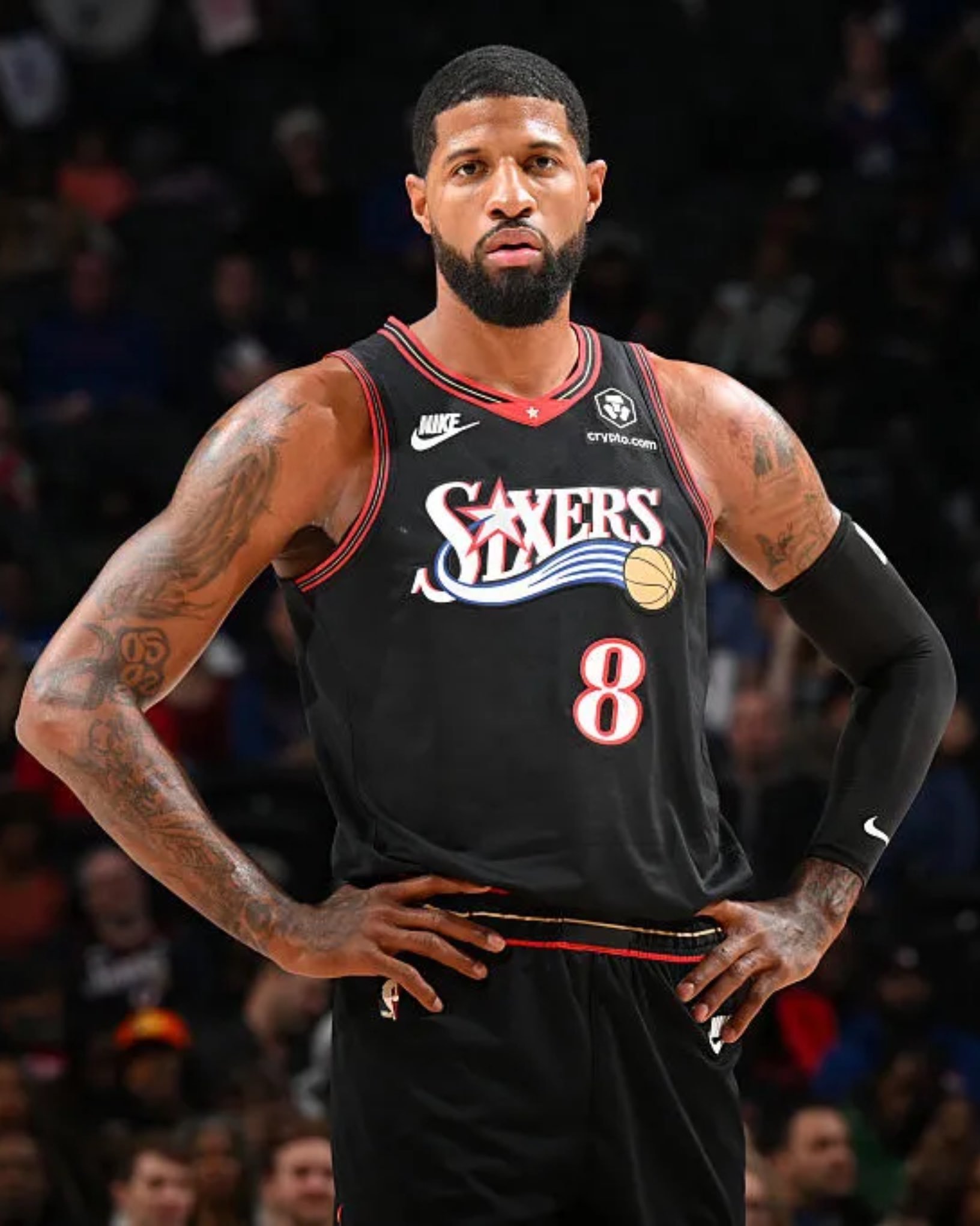 乔治复出首秀，28分6篮板4助攻4抢断，76人狂砍157分。公牛vs76人