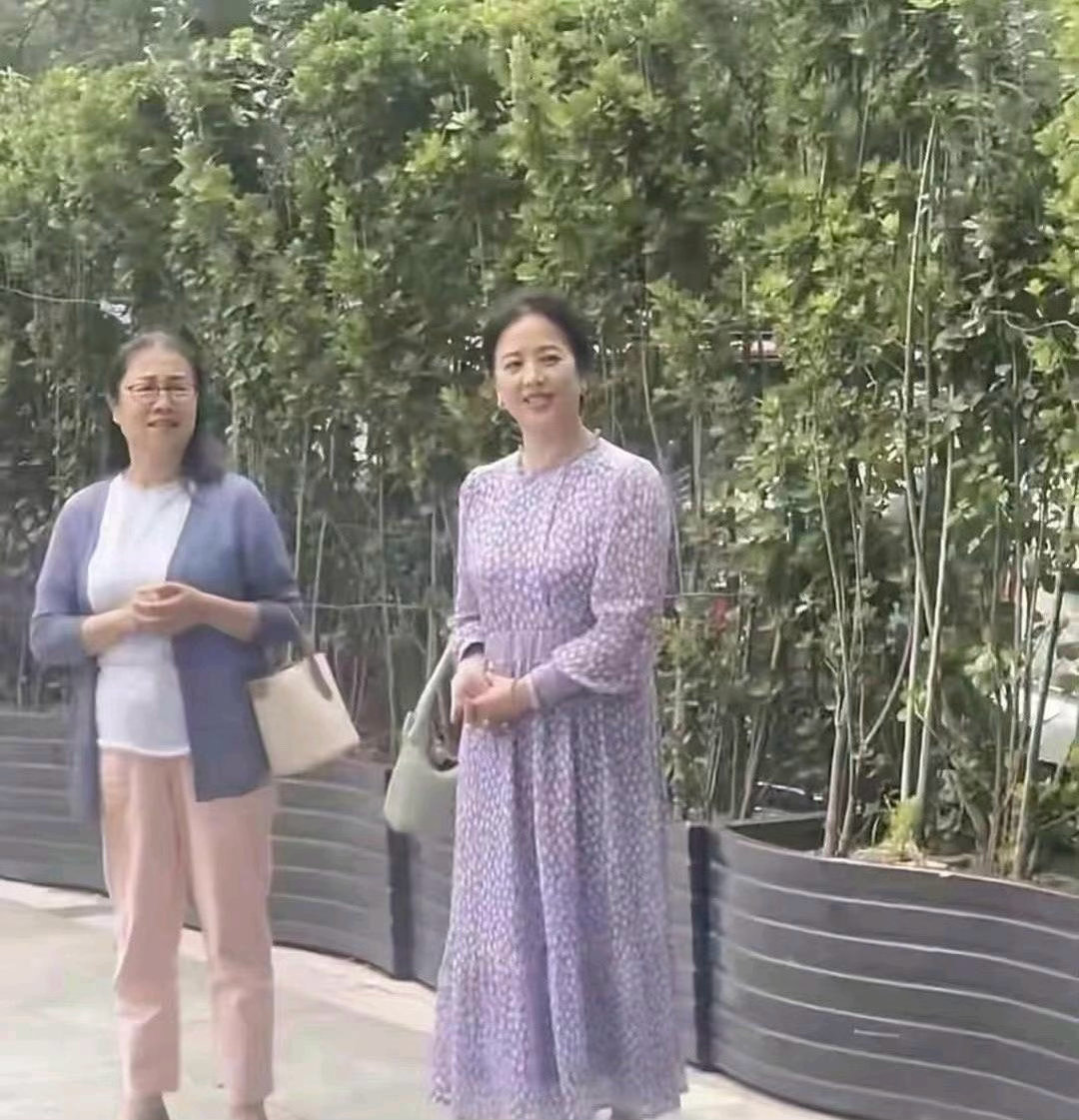 刘亦菲妈妈被偶遇，都 65 岁了，保养的挺好的 