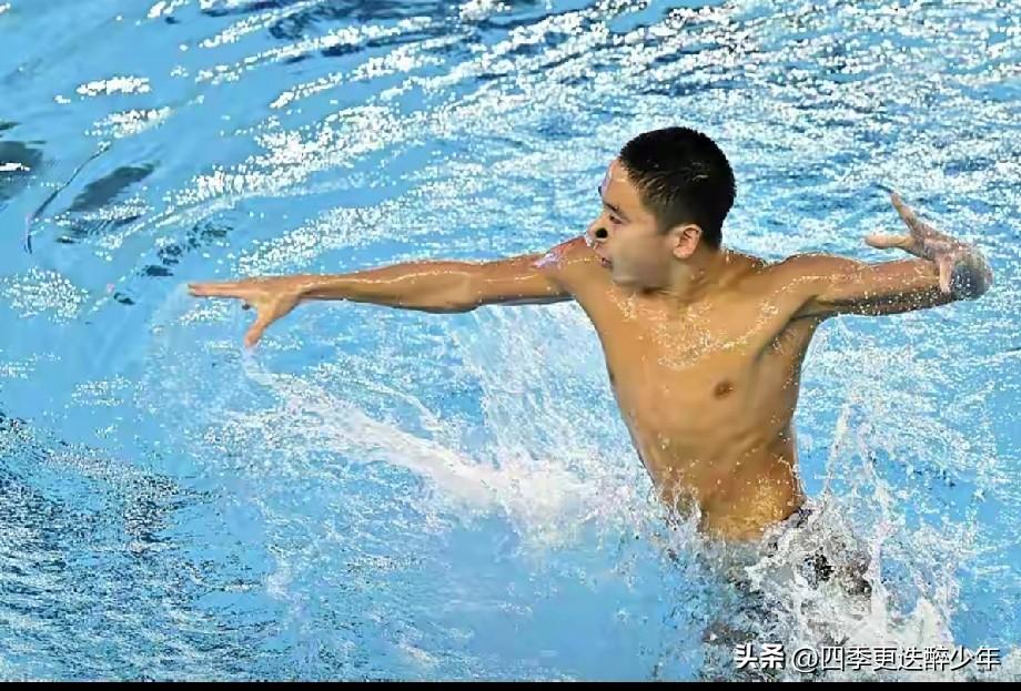 郭牧也好厉害呀？花样游泳里的男子汉，小小年纪，进步神速。花样游泳法国站夺得两枚金