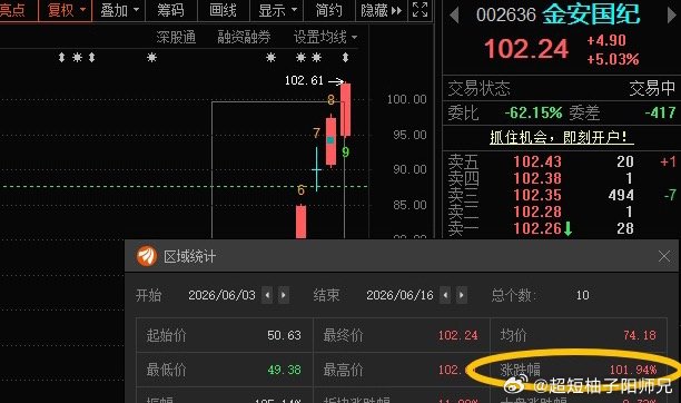 本月最强标的金安国纪002636📈翻倍