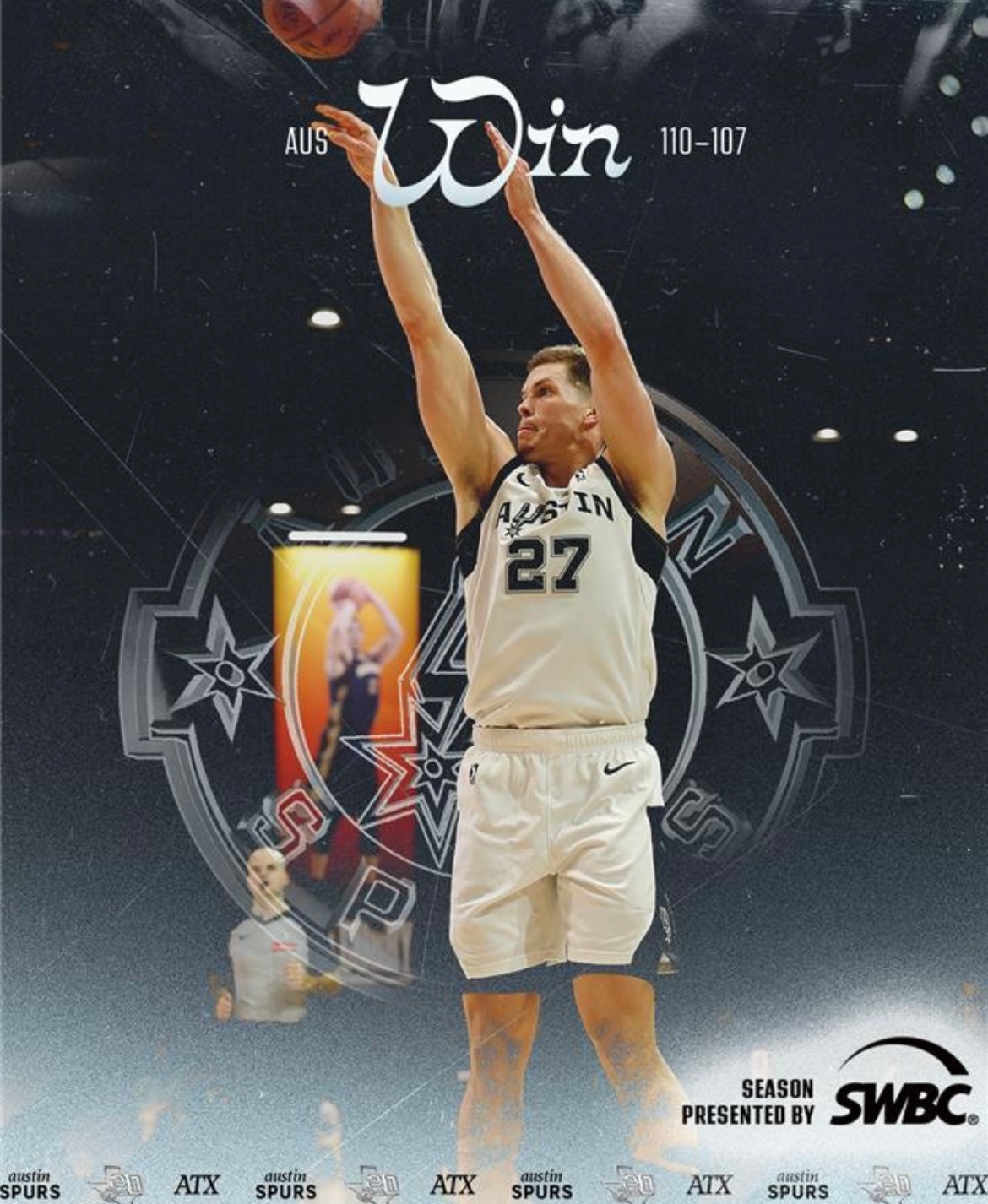 【发展联盟Tip Off锦标赛】奥斯汀马刺110-107险胜墨西哥城船长队，战绩