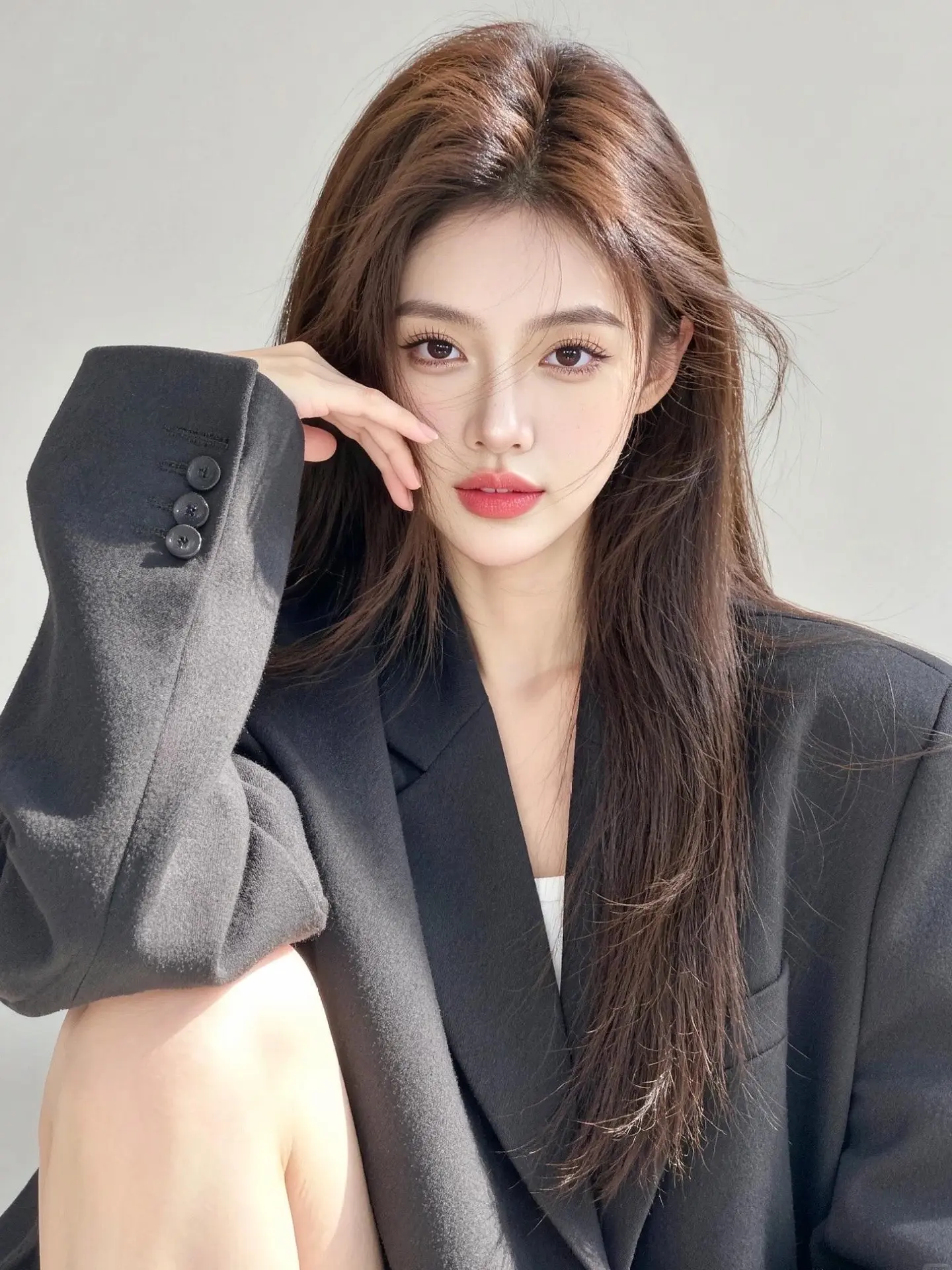 AI冷感西装照 ai创作 玩法合伙人计划 情绪音乐玩法新风向 御姐范儿