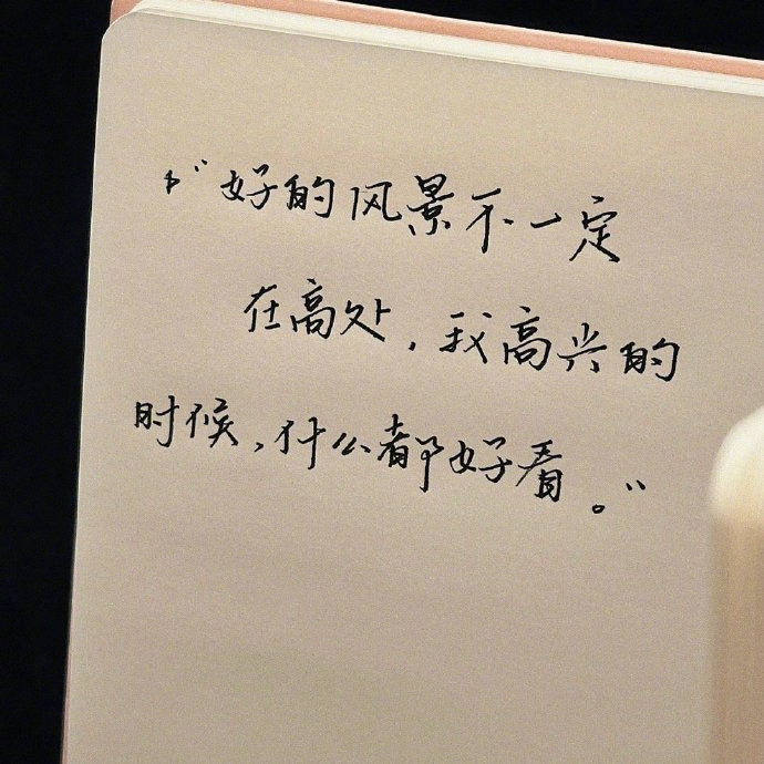 “ 我高兴的时候，什么都好看。”  