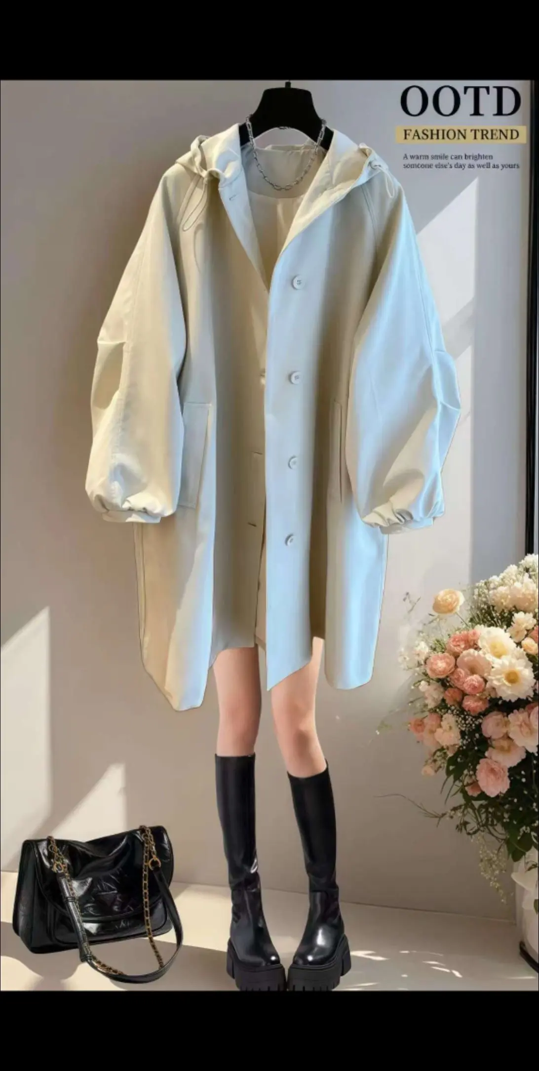 🍂 2025新款韩系风衣 🎀 高级感满满，穿上就是时尚icon！ ...