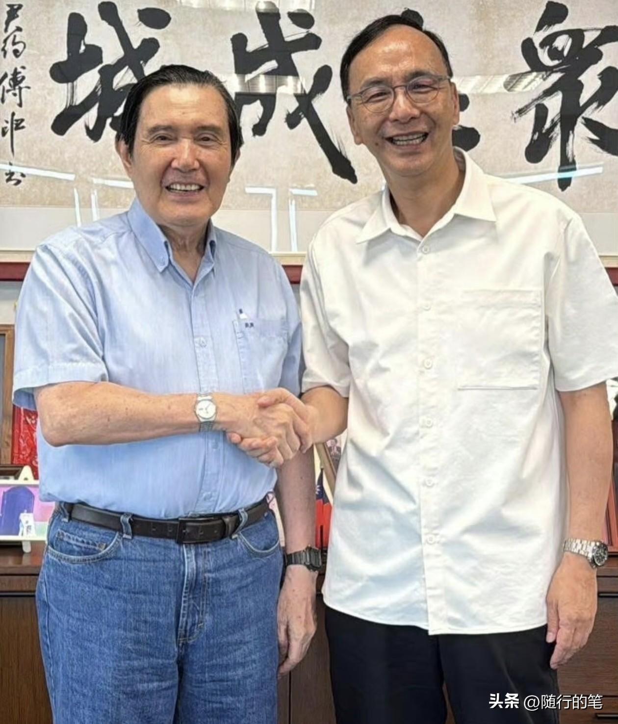 朱立伦低调拜访马英九，提前给马英九过生日，表示与马英九聊了很多方面的话题，聊得很