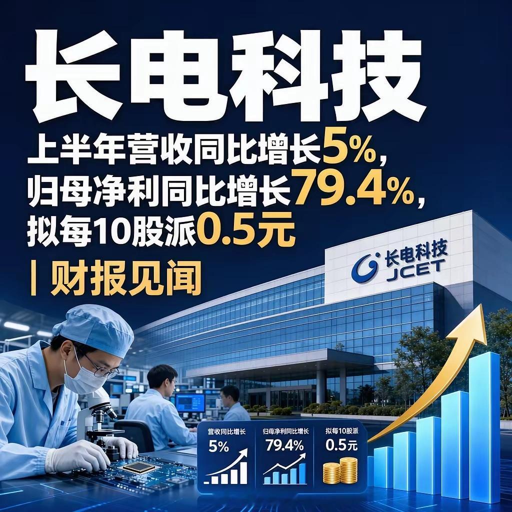 很多人以为营收只涨5%的公司财报不值得看，但长电科技这份半年报，恰恰把最关键的东