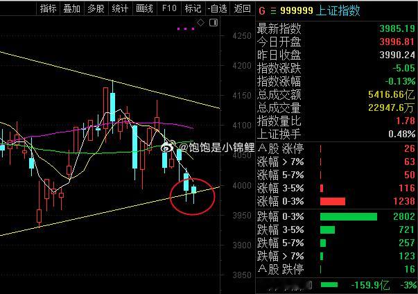 现在在往趋势线上收，所以为什么说下午或者明天才有机会！！！股票