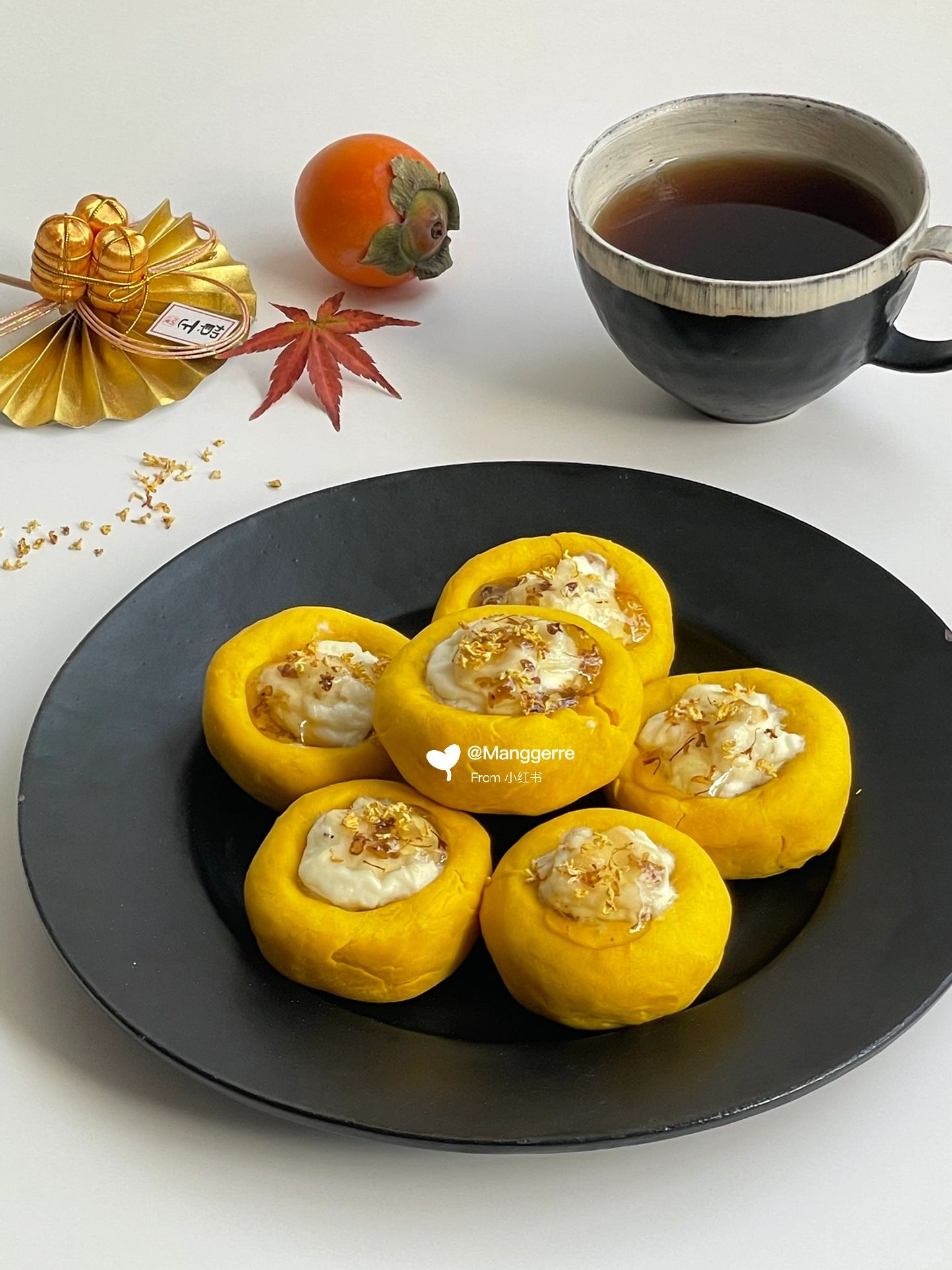 秋日美拉德早餐｜南瓜桂花奶酪司康🎃