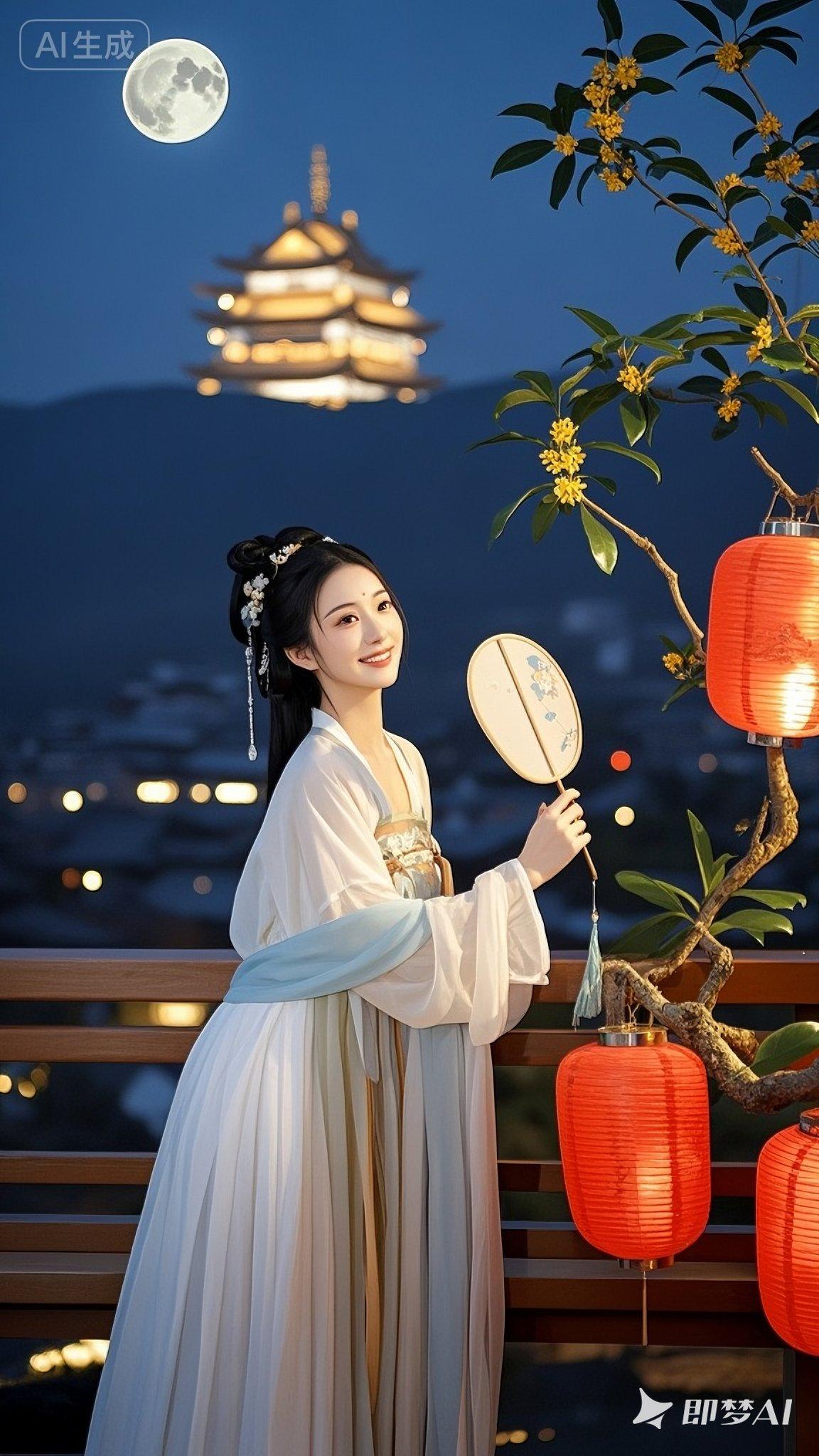 七律·中秋吟七律中秋吟 

玉镜悬空照九州，
清辉漫洒古今楼。
桂香暗渡人间乐，