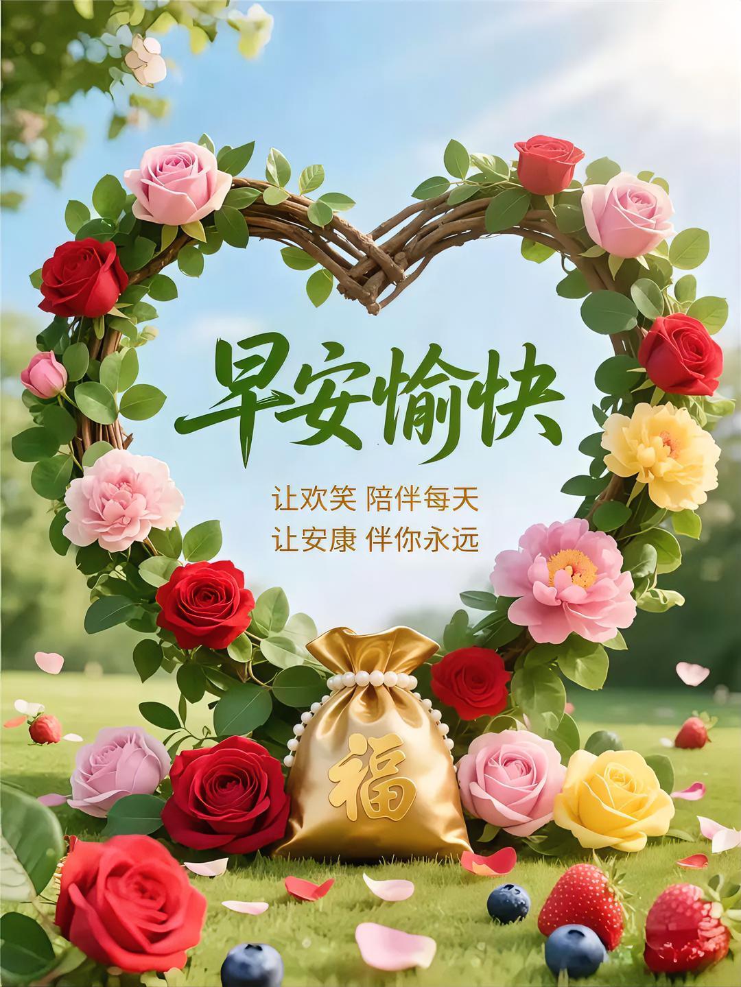 早安愉快！花环暖阳伴，福袋藏惊喜，让欢笑安康，甜进每一天～
每日一点生活感悟