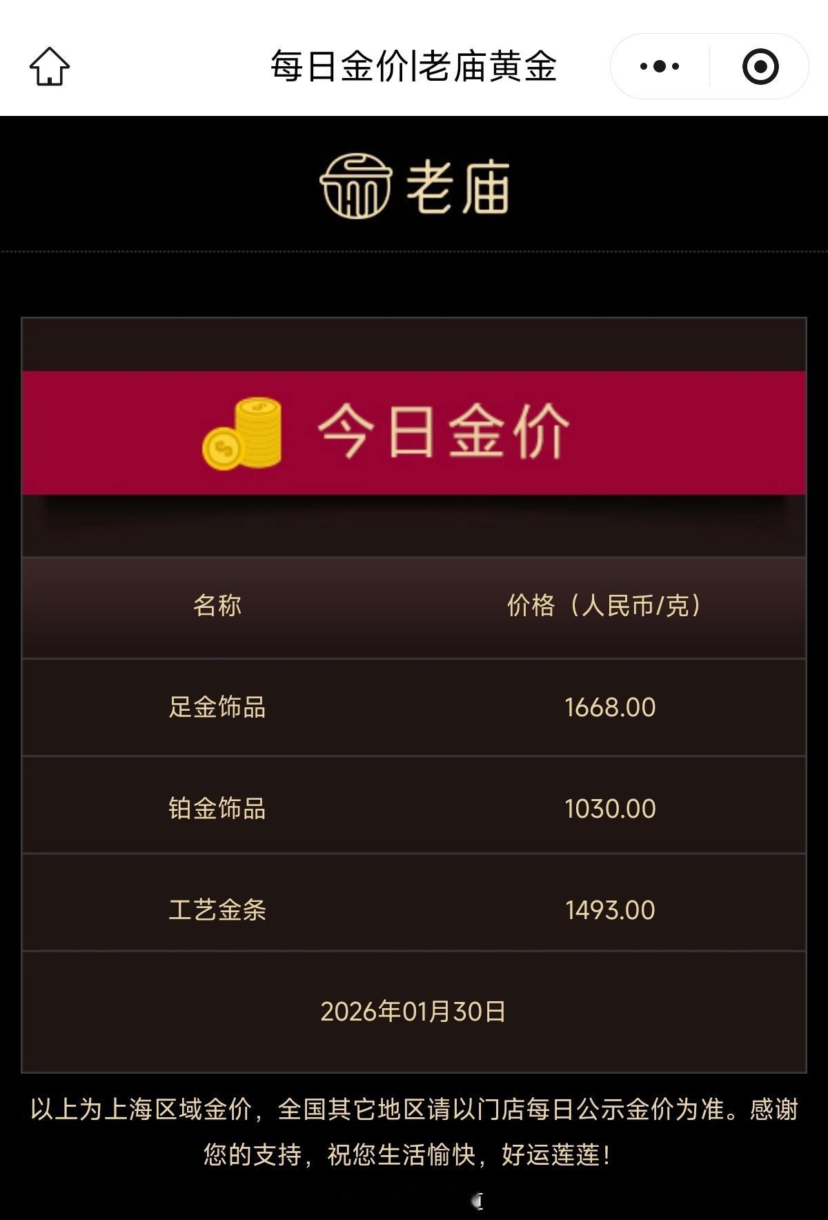 金饰克价跌回1662元 昨天中午才说跳水应该不远了，结果……不知道又有多少人要爬