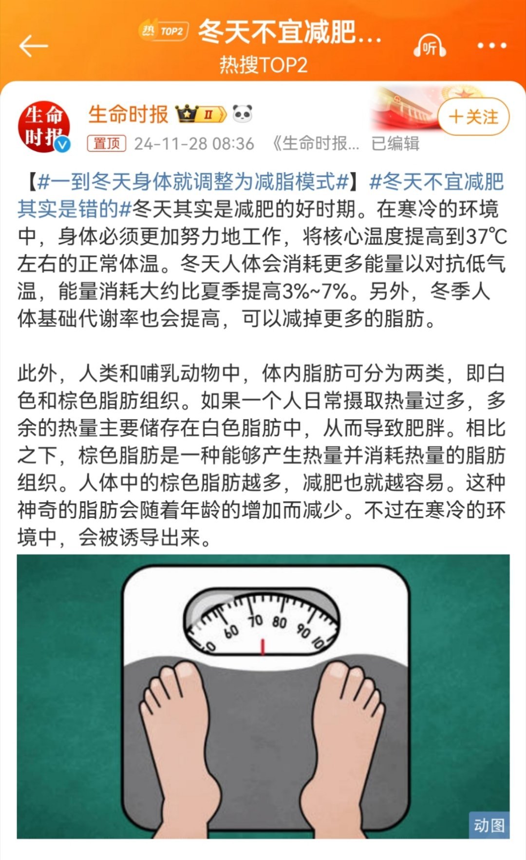 冬天不宜减肥其实是错的  但是冬天好冷，完全不想动，只想躲在暖气房里[泪]大家一