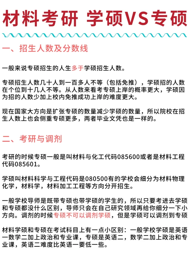 材料择专💡学硕VS专硕，区别究竟有多大？