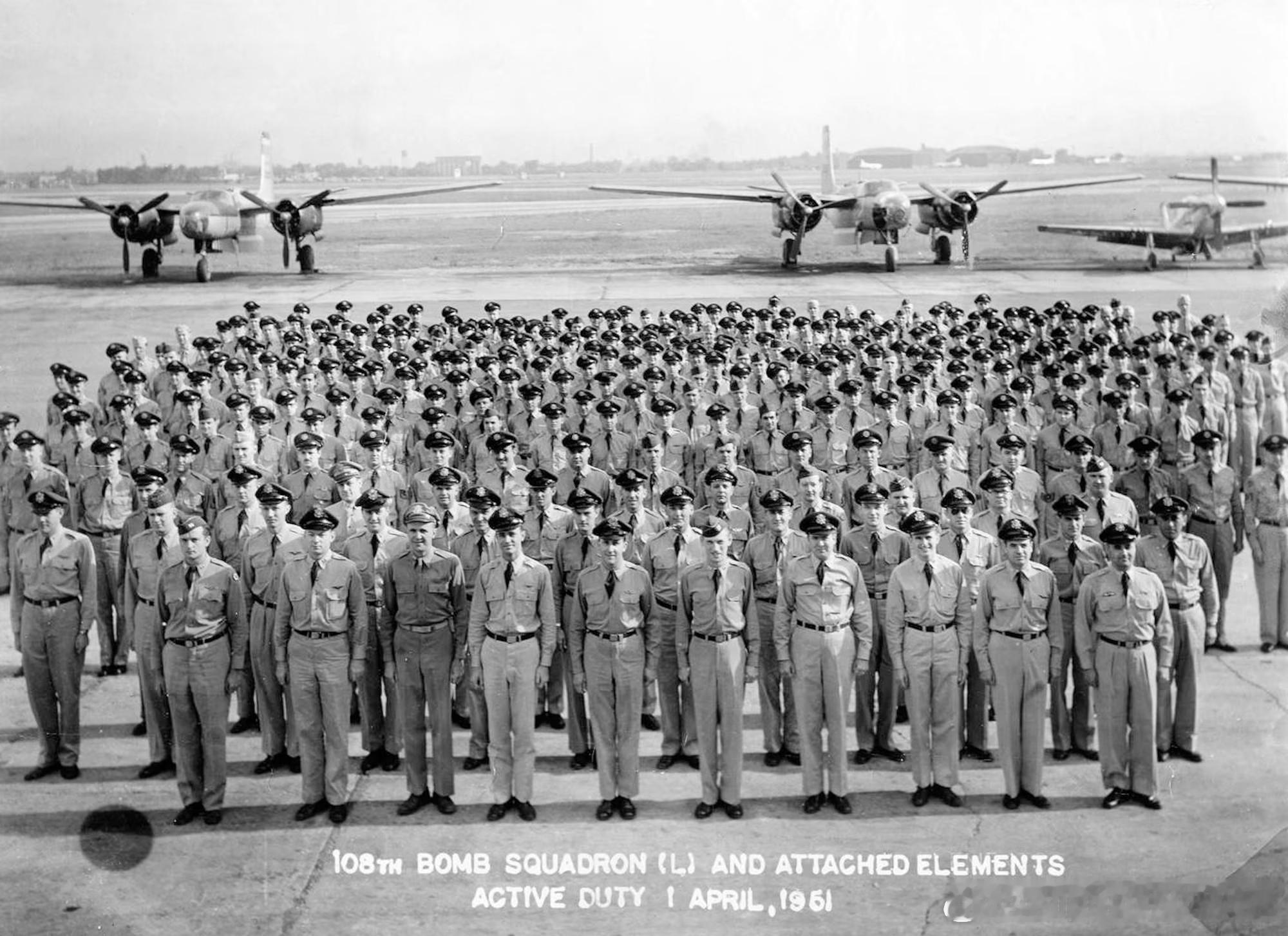 1951年4月1日美军第108轰炸机中队在朝鲜军事历史全触达