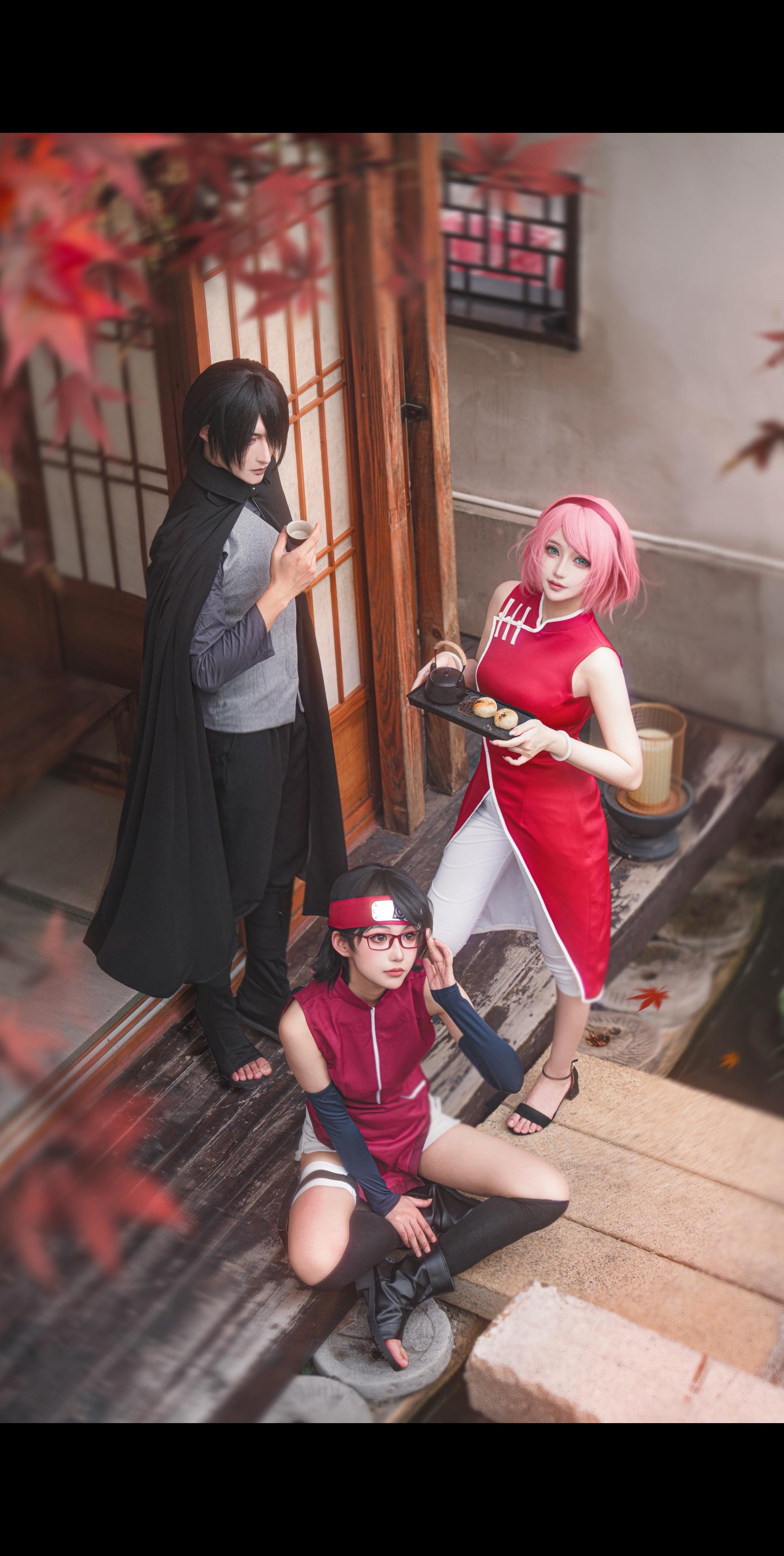 宇智波家的庭院。