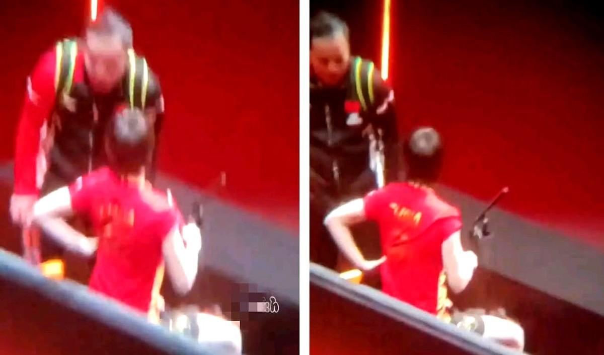 王曼昱赢球了，但腰伤看着真让人揪心。

WTT新加坡大满贯，王曼昱4比2（11-